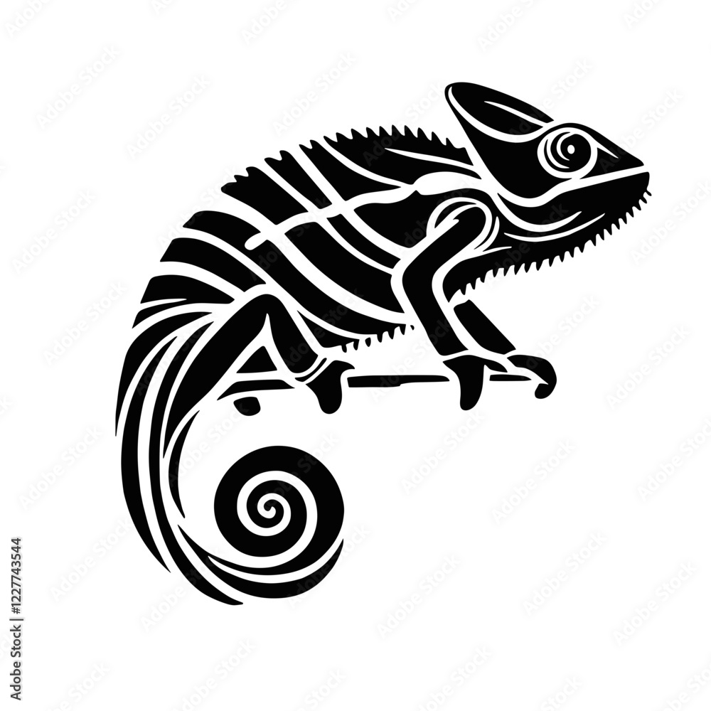 A black and white silhouette of chameleon, minimalist stroke lines, minimalist art, vector, isolated, transparent background A black and white silhouette of chameleon, minimalist stroke lines, minimalist art, vector, isolated, transparent background