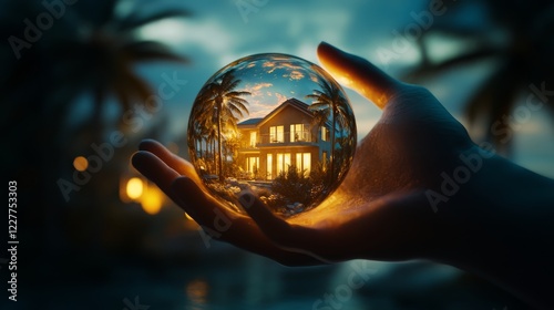 The house is in the palm of your hand. The concept of selling real estate