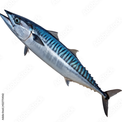 wahoo fish on white background