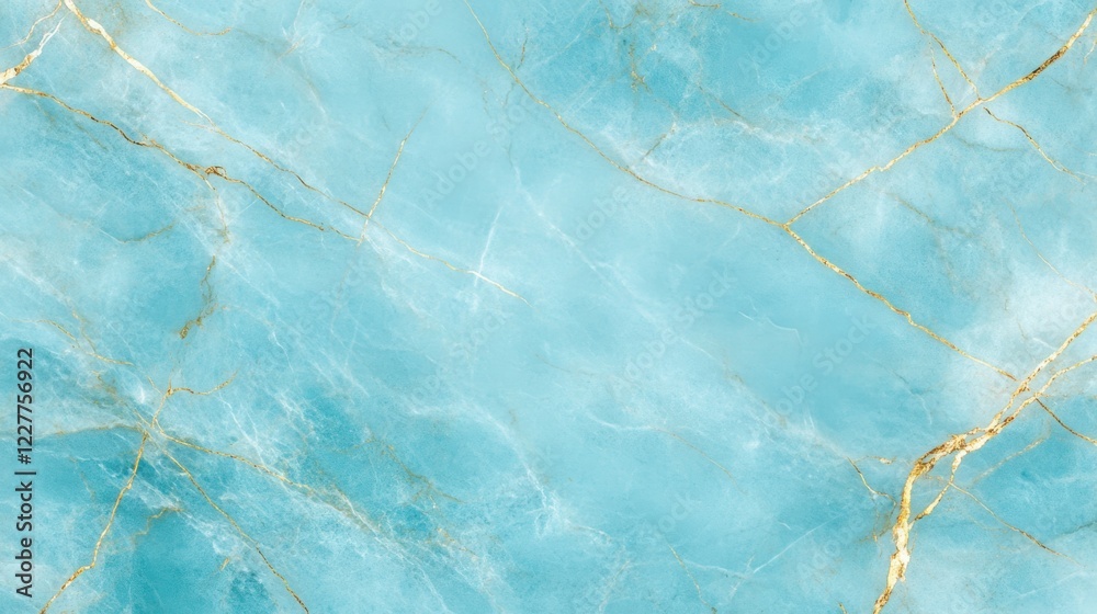 Obraz premium Stunning turquoise marble with dynamic gold veins. A vibrant and artistic fusion of color 