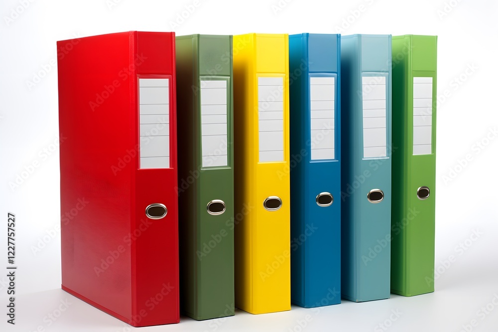 Colorful Set Of Document Binders Colorful Set Of Document Binders