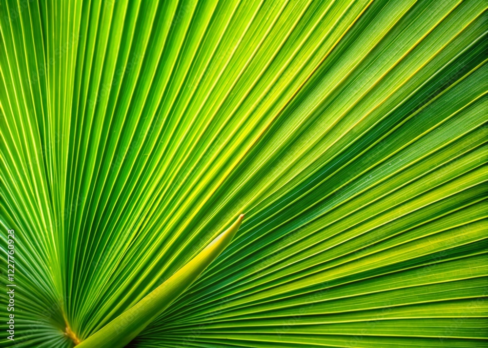 Close-Up Palm Leaf Texture: Lush Green Tropical Background for Design Close-Up Palm Leaf Texture: Lush Green Tropical Background for Design