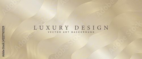 Elegant background design with gold line pattern. Premium abstract vector illustration for invitation, flyer, cover design, luxe invite, business banner, prestigious voucher.