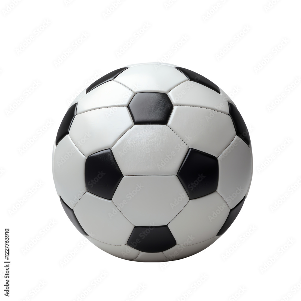 Fototapeta premium Realistic Soccer Ball Design for Sports Lovers Isolated on Transparent Background.