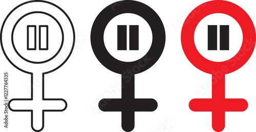 outline silhouette menopause icon set