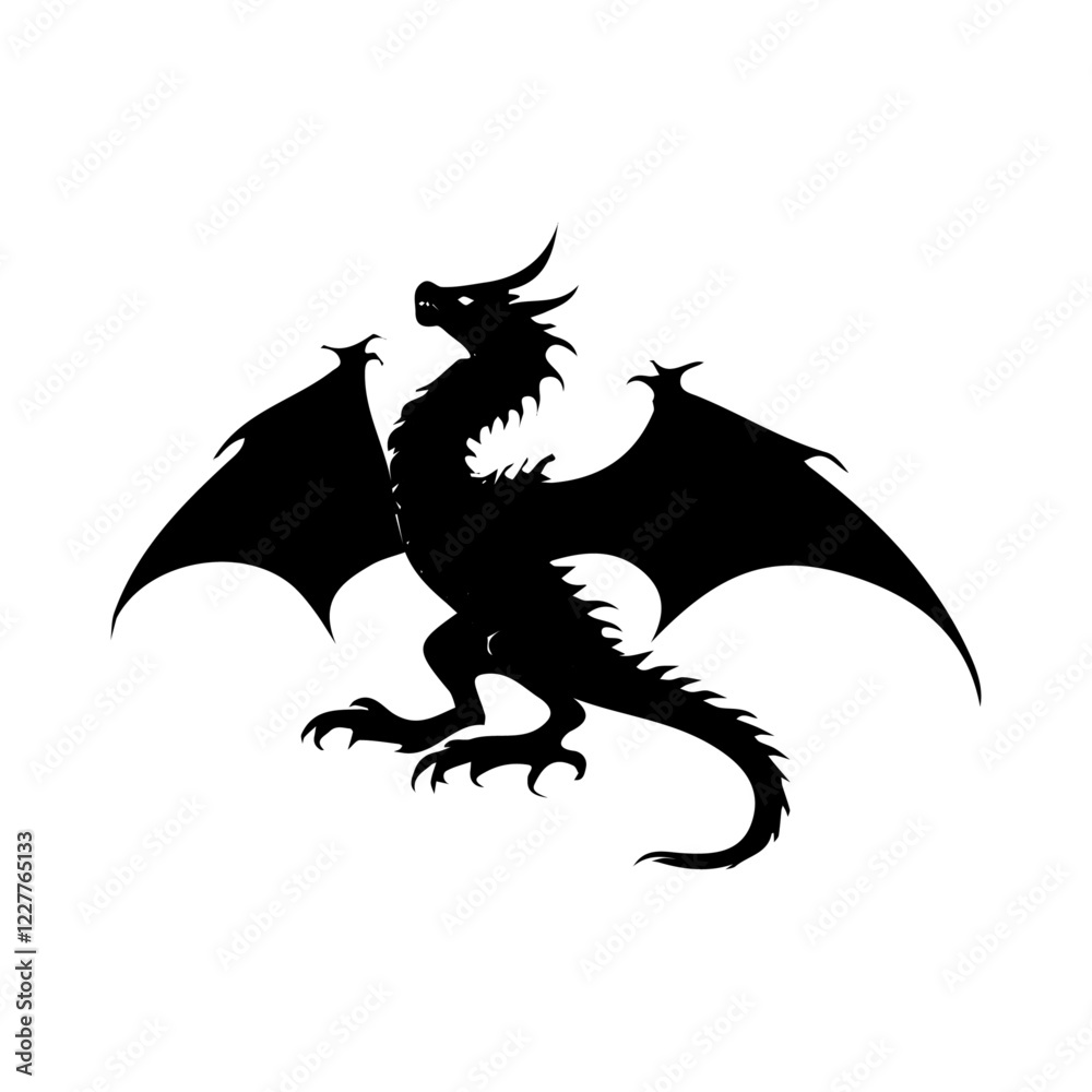 Fototapeta premium Creative and new Dragon Silhouette