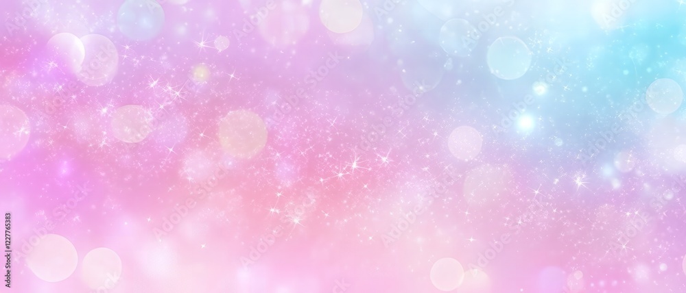Dreamy Pastel Pink and Blue Bokeh Background with Sparkling Glitter and Lights Dreamy Pastel Pink and Blue Bokeh Background with Sparkling Glitter and Lights