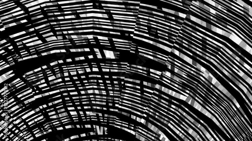 Wallpaper Mural Abstract background with black and white stripes. Seamless loop video.Video wallpaper 4k. Torontodigital.ca