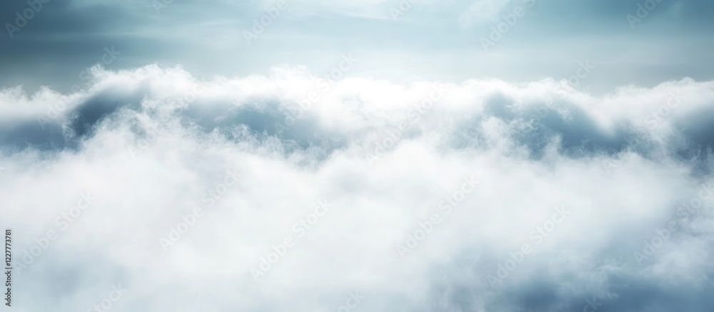 Fototapeta premium Soft Foggy Sky Presentation Background for Professional Growth Mockup with Ample Space for Custom Text and Messaging