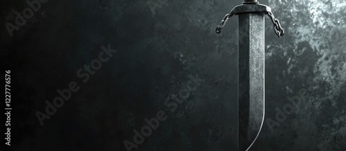 Flying Guillotine Iconic Martial Arts Weapon with Dramatic Lighting and Empty Space for Text or Branding photo