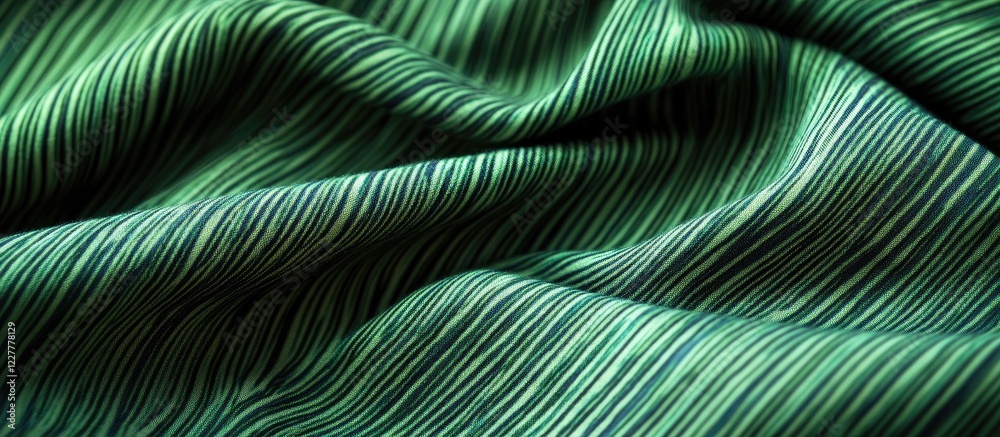 Green Striped Textile for Fashion Design Background with Empty Space for Custom Text and Creative Applications Green Striped Textile for Fashion Design Background with Empty Space for Custom Text and Creative Applications