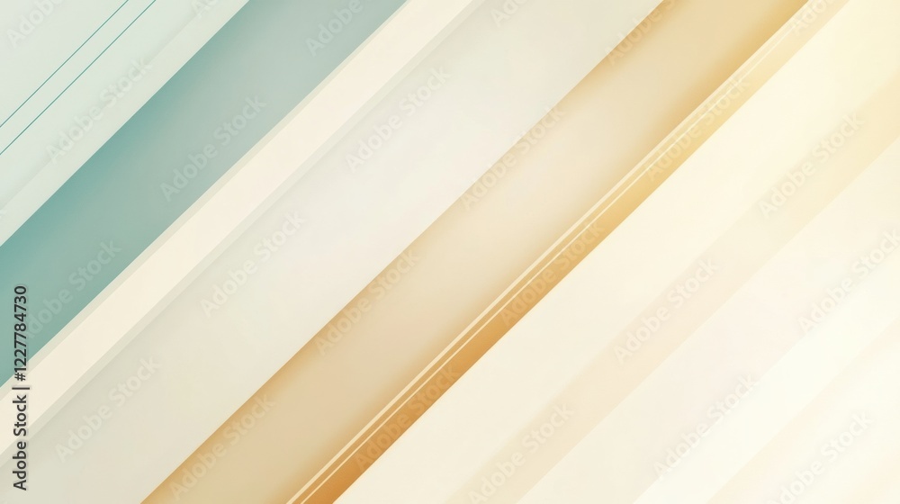 Obraz premium Abstract composition with diagonal lines in soft pastel colors created in a contemporary style. Generative AI
