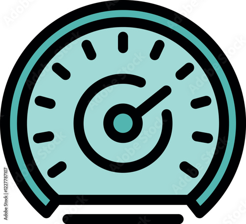 Speedometer reaching its maximum performance, indicating high speed and optimal engine power