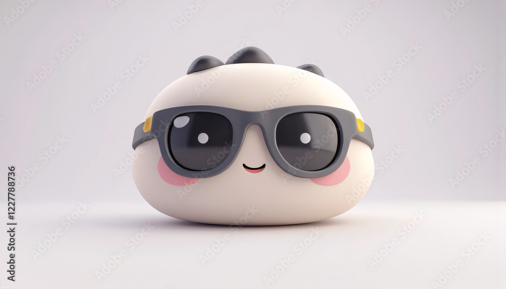 Fototapeta premium A Cute 3d of a Augmented Reality (AR) Glasses