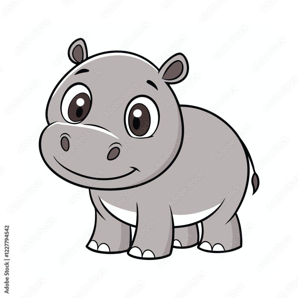 Fototapeta premium rhino cartoon isolated on white