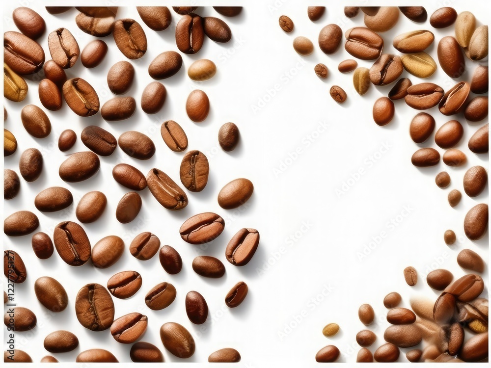 Obraz premium coffee beans on a white background
