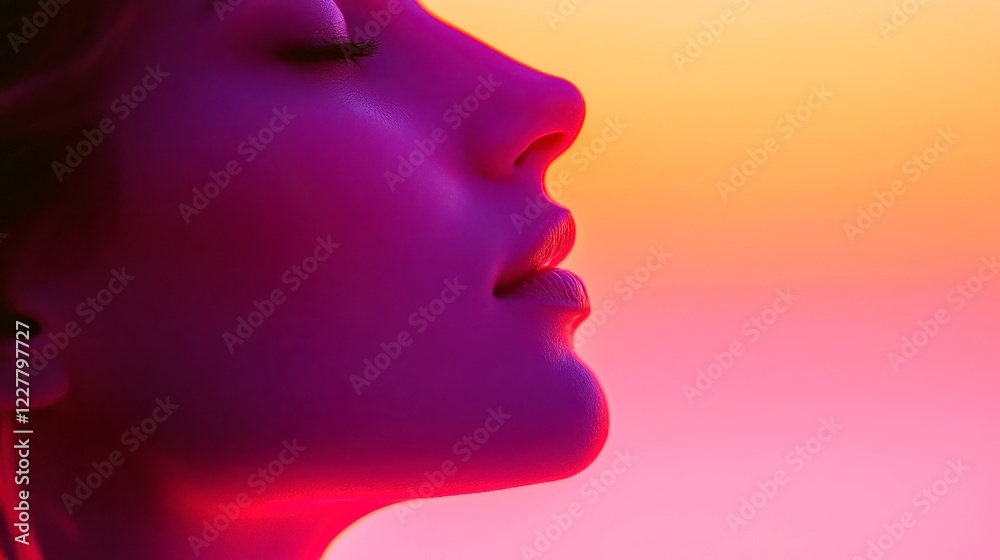 First Light, a woman's silhouette with a gentle smile against a vibrant sunrise, embodying tranquility and hope in a serene morning moment. First Light, a woman's silhouette with a gentle smile against a vibrant sunrise, embodying tranquility and hope in a serene morning moment.