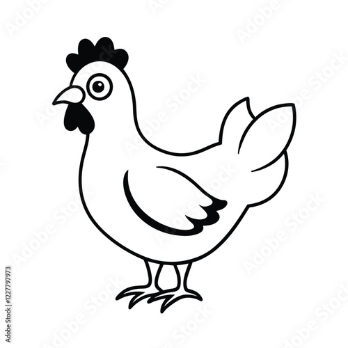 vector illustration of a chicken