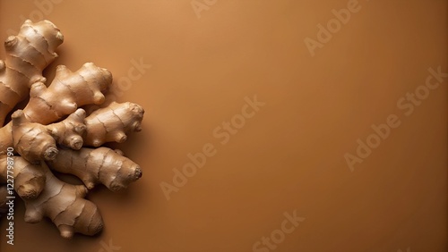 Fresh Organic Ginger Root Culinary Spice, Health Benefits, Aromatic