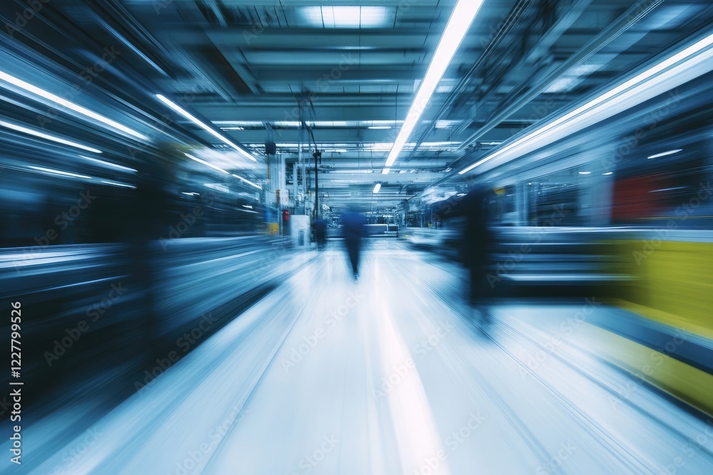 High-Speed Production Line in a Modern Factory High-Speed Production Line in a Modern Factory