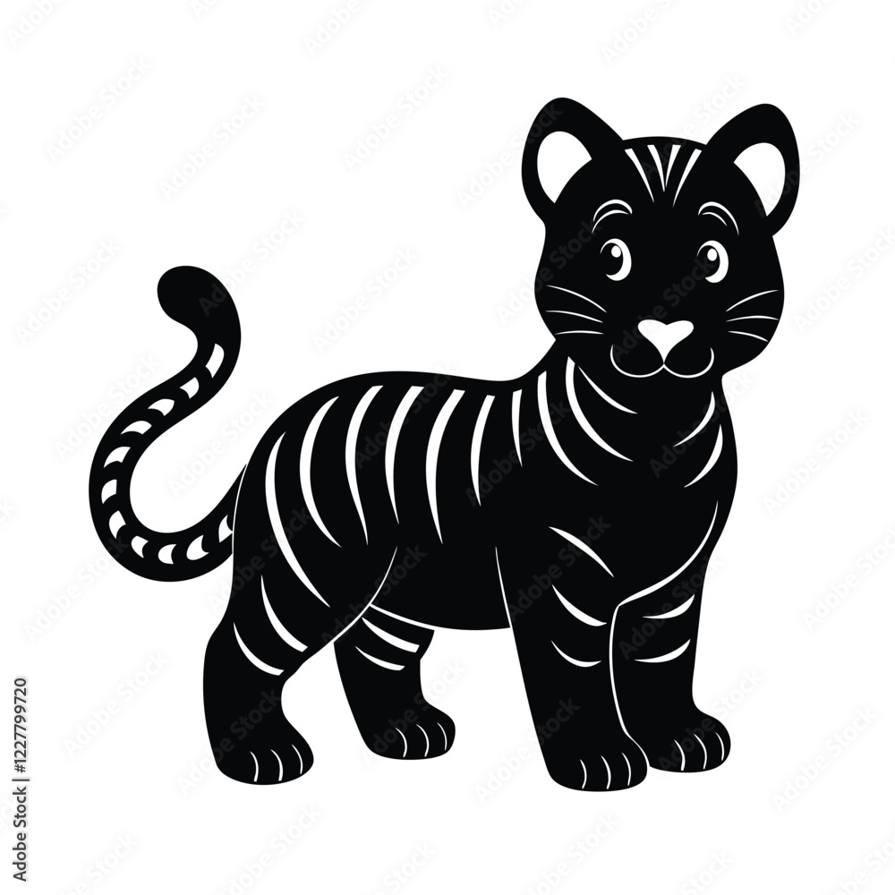 Fototapeta premium vector illustration of cartoon tiger