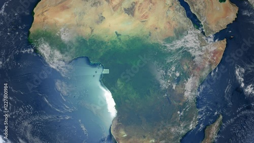 Realistic Earth Rotation And Country Zoom Equatorial Guinea