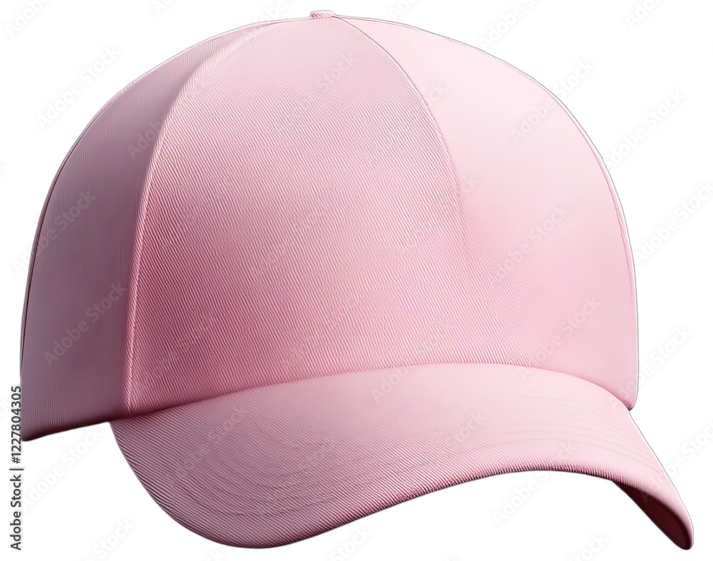 Classic Pink Baseball Hat for Fashion and Sports Isolated on White Background Classic Pink Baseball Hat for Fashion and Sports Isolated on White Background
