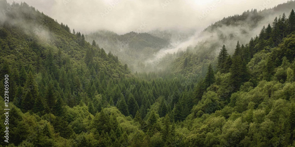 Exploring misty mountain landscapes enchanted forest nature lush green environment aerial perspective tranquility and serenity in nature Exploring misty mountain landscapes enchanted forest nature lush green environment aerial perspective tranquility and serenity in nature