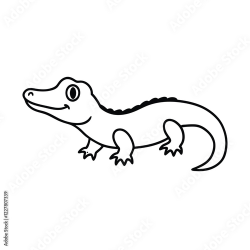 illustration of cartoon crocodile