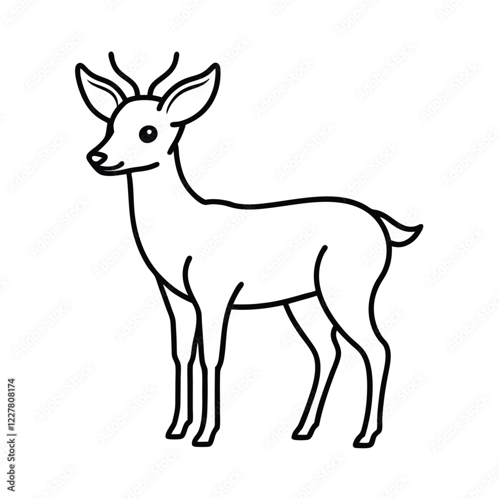 Obraz premium deer silhouette vector