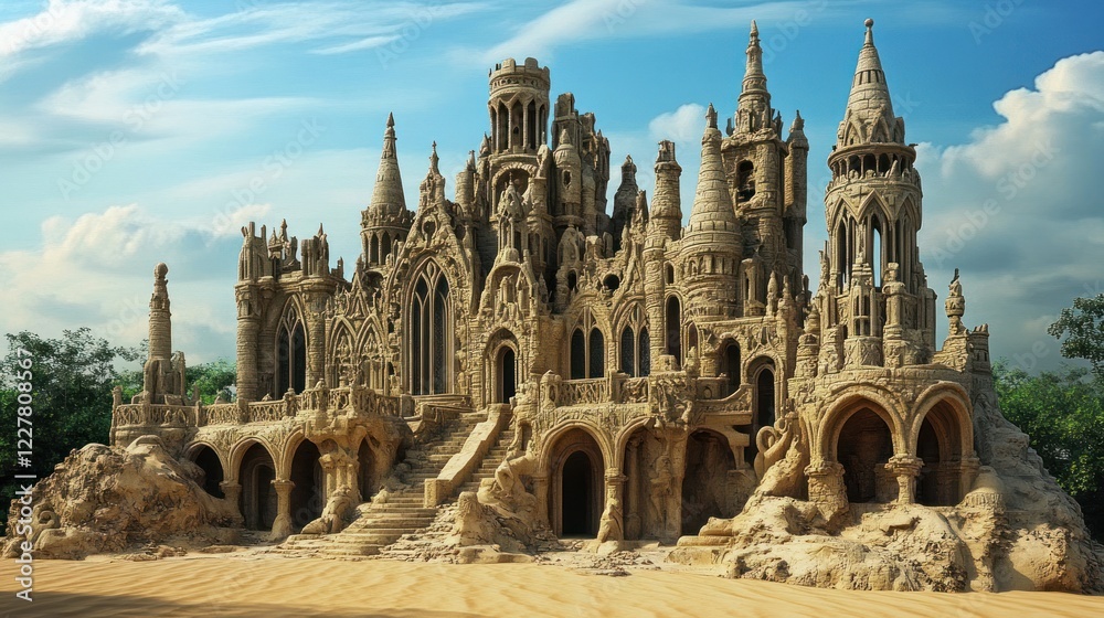 A Majestic Sandcastle: An Architectural Marvel of Sand A Majestic Sandcastle: An Architectural Marvel of Sand