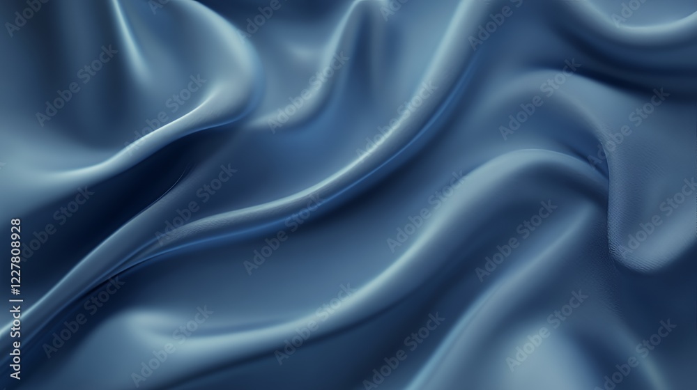Obraz premium Abstract Blue Silk Draped Fabric Texture