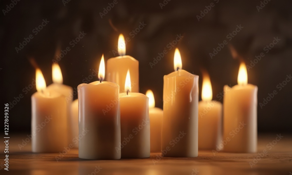 Animated candle flames dance with soft warm light, flame patterns, soft glow, cozy atmosphere Animated candle flames dance with soft warm light, flame patterns, soft glow, cozy atmosphere