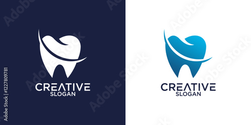 Dental Clinic Logo Tooth abstract Linear Dentist stomatology
