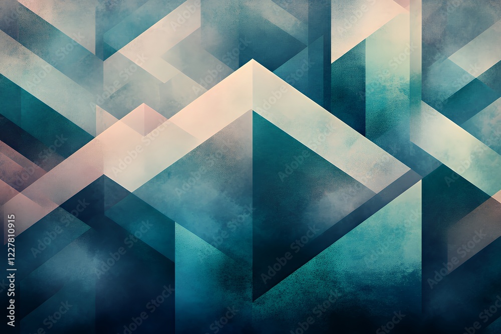 Abstract Geometric Teal and Beige Pattern Design Abstract Geometric Teal and Beige Pattern Design