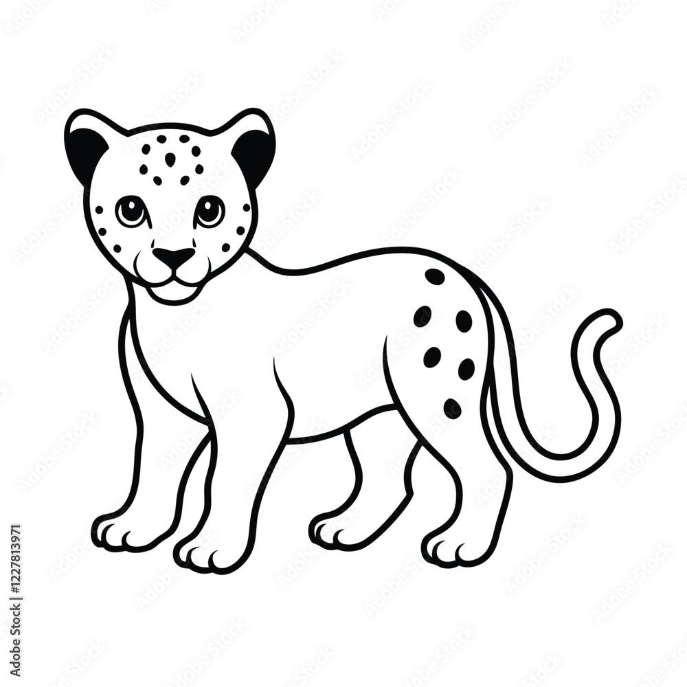 Fototapeta premium illustration of cartoon cat