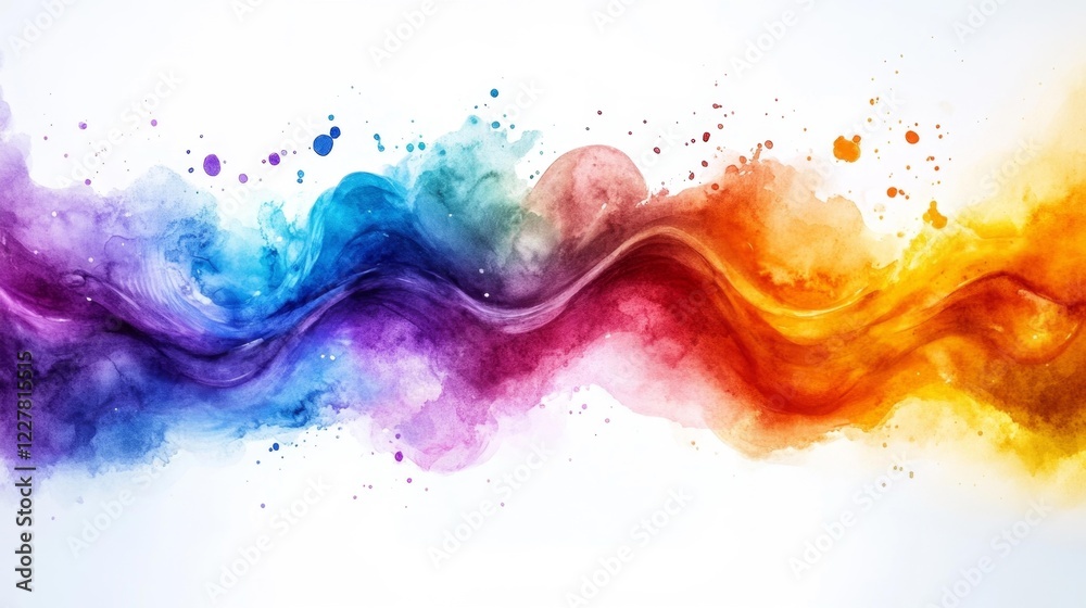 Dynamic Abstract Paint Wave. Generative AI Dynamic Abstract Paint Wave. Generative AI