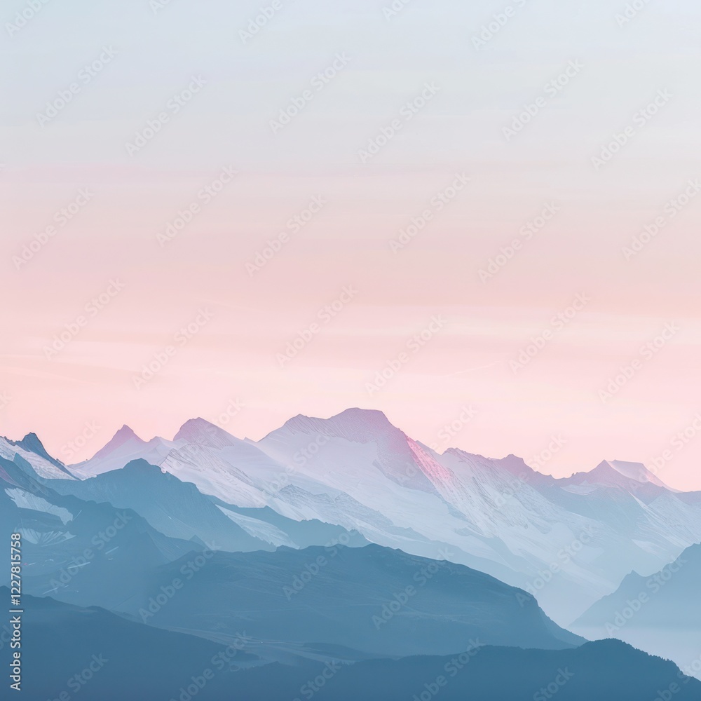 Fototapeta premium Mountain Range at Sunrise