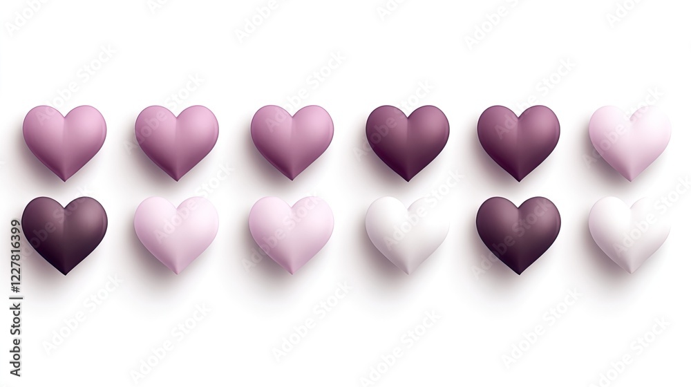 Gradient Hearts Pink to Purple Heart Background for Valentines Day Gradient Hearts Pink to Purple Heart Background for Valentines Day