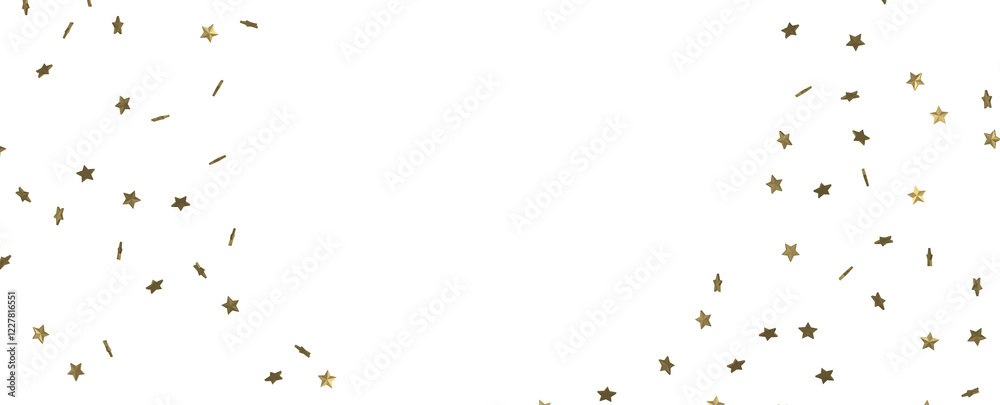 Fototapeta premium XMAS Stars - Festive christmas card. Isolated illustration white background. -