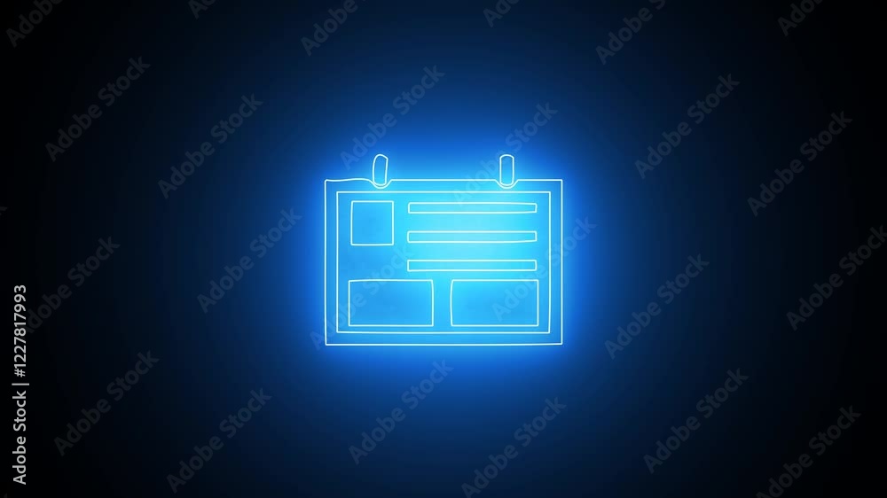 Glowing neon looped circle hospital icons animated Glowing neon looped circle hospital icons animated
