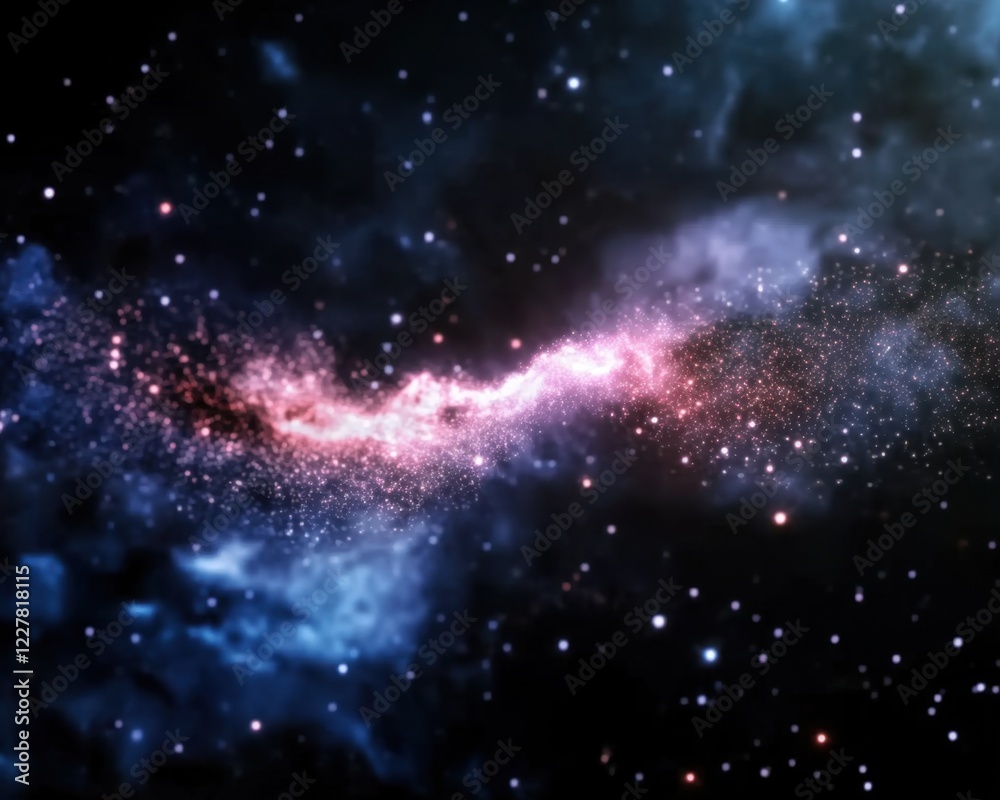 Fototapeta premium Cosmic Scene of Colorful Stars and Nebula in Deep Space