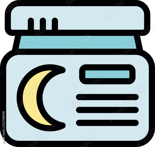 Night cream in a jar enhancing skincare, promoting relaxation and rejuvenation during sleep