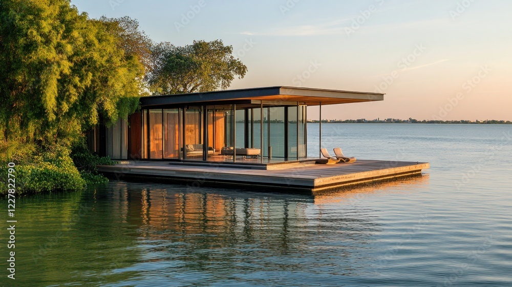 Tranquil Lakeside Modern House: Architectural Design on Water Tranquil Lakeside Modern House: Architectural Design on Water