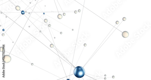 Abstract 3d render, network...