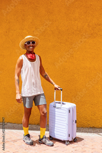 LGBTQIA+ holiday preparation travel vibe with colorful style photo