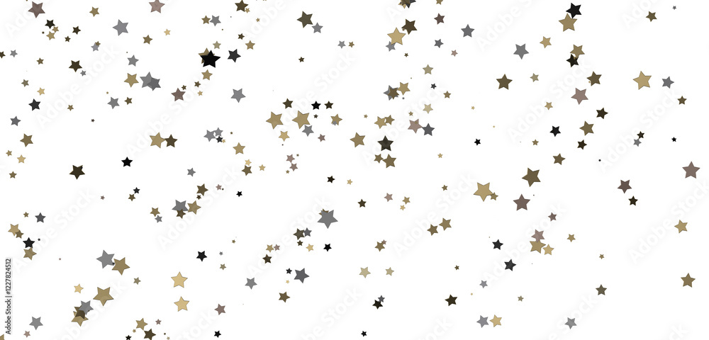 Obraz premium Heavenly Showers: 3D Gold Stars Rain Illustration Transcends Imagination