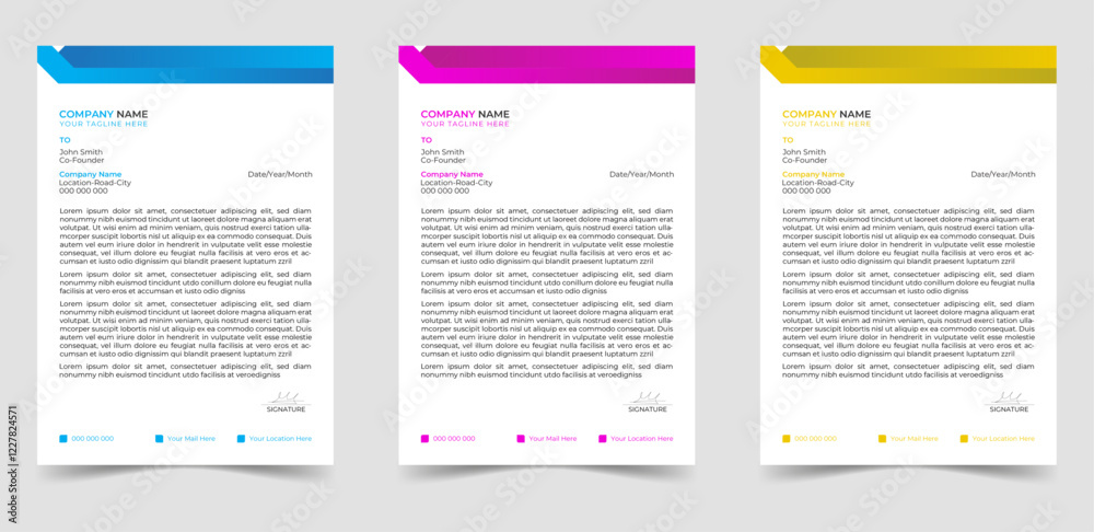 Unique And Modern Letterhead Design Layout Unique And Modern Letterhead Design Layout