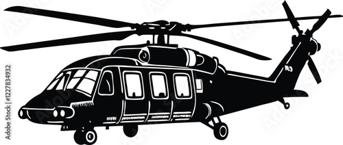 Coast Guard Helicopter vector art illustration