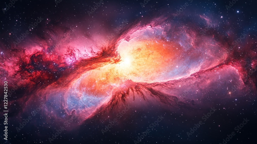 Obraz premium Cosmic Nebula Exploding, Space, Stars, Background, Design